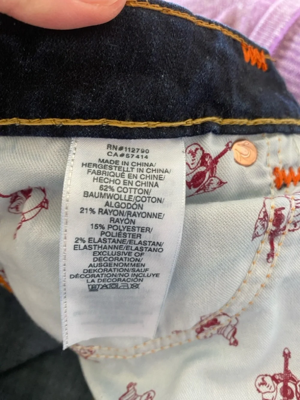 True Religion Womens Becca Mid Rise Bootcut Jean Sz 27 Thick Stitching! Y2K - Picture 13 of 16